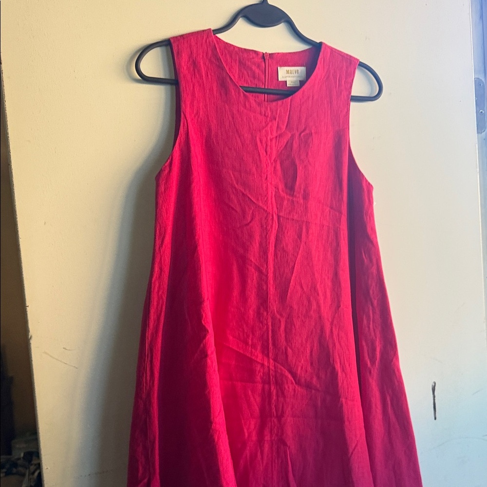 Anthropologie Vibrant Red Mini Dress